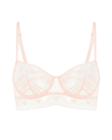 Simone Perele 16Z330 Petal Powder Marthe Lace Underwire Bralette Myselflingerie.com